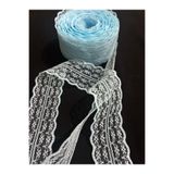 ULUPAMİR Açık Mavi Fransız Güpür Dantel 4Metre
