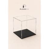 ulusoypleksi 10x10x10 cm Ürün Sunum Kutusu Şeffaf Pleksi Akrilik Display Box Premium Sergileme Mat Siyah Taban
