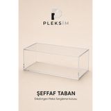 ulusoypleksi 25x20x15 cm Dikdörtgen Sneaker Sergileme Kutusu Şeffaf Pleksi Akrilik Display Box Premium Vitrin Şeffaf Taban