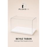 ulusoypleksi 30x20x15 cm Dikdörtgen Şeffaf Pleksi Akrilik Display Box Premium Sunum ve Sergileme Kutusu Beyaz Taban