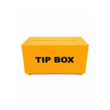ulusoypleksi Premium Kalitede Pleksi Kilitli Tip Box Bahşiş Kutusu Sarı 20X10X10
