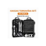 UMAAS 115 Parça Manyetik Uçlu Hassas Tornavida Seti