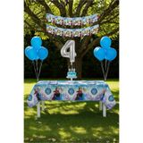Umamiçe Frozen Elsa Temalı 4 Yaş Doğum Günü Parti Seti – Masa Örtüsü + Banner + Balonlar
