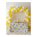 Umamiçe Limon Konseptli Balon Seti - 25 Adet Metalik Beyaz Balon - 25 Adet Metalik Sarı Balon