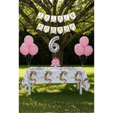 Umamiçe Unicorn Temalı 6 Yaş Doğum Günü Parti Seti – Masa Örtüsü + Banner + Balonlar
