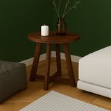 Umay Ahşap Orta Sehpa - ceviz - 50 x 50