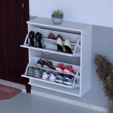 Umay Asma 72 Cm 2 Düşer Kapaklı Ayakkabılık, Beyaz