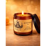 Umay Aura Bal Kokulu Aromaterapi El Yapımı Mum %100 Soya Wax Amber Cam Kavanoz 100 cc - 1 Adet