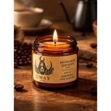 Umay Aura Kahve Kokulu Aromaterapi El Yapımı Mum %100 Soya Wax Amber Cam Kavanoz 100 cc - 1 Adet