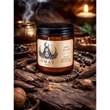 Umay Aura Oud Kokulu Aromaterapi El Yapımı Mum %100 Soya Wax Amber Cam Kavanoz 210 cc - 1 Adet