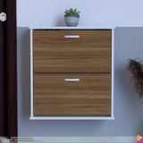 Umay Ayakkabılık 2 Düşer Kapak Duvara Monte (Farklı Genişlik ve Renk Seçeneği) (ceviz, 72 cm)