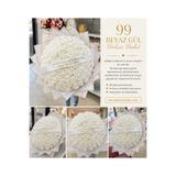 UMAY FLOWERS 99 beyaz gül isteme çiçeği yapay deluxe buket