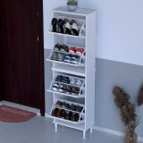 Umay İkili Ayaklı 52 Cm 4 Düşer Kapaklı Ayakkabılık, Beyaz