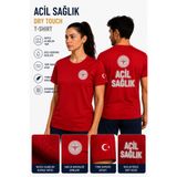 UMAY ÜNİFORMA 112 Acil Sağlık Tişörtü ATT Paramedik Dry Touch Penye Tişört Reflektörlü Armalı Kadın, Erkek, Unisex Acil Sağlık T-Shirt Beyaz Kırmızı Lacivert Siyah Antrasit
