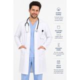 UMAY ÜNİFORMA Erkek Beyaz Önlük Doktor Eczacı Veteriner Hemşire Medikal Sağlık Öğrenci Kuaför Önlüğü Alpaka Kumaş Medical