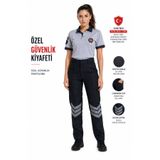 UMAY ÜNİFORMA Kadın Özel Güvenlik Pantolonu %3 Likralı Ripstop Kumaş Reflektörlü Komando Cep Yönetmeliğe Uygun Dayanıklı Rahat Siyah Güvenlik Pantolonu Taktik Güvenlik Pantolonu