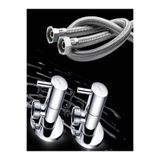 Umay Yapı Malzemeleri Taharet Musluk Seti | 2’li Ara Musluk + 2’li Spiral Hortum + 2’li Rozet – Sızdırmaz & Dayanıklı ✅