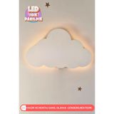 UmayBabyDekor 1 Adet Bulut Gece Lambası Bebek Çocuk Odası Duvar Dekorasyonu Aydınlatma Ahşap Gece Lambası
