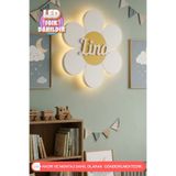 UmayBabyDekor Kişiye Özel Papatya İsimlik Duvar Süsü Çocuk Odası Duvar Süsü İsme Özel Duvar Dekoru