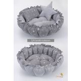 Umaybebek 3'lü Set Yatak Ve Yastık, Yuvarlak Babynest, Oyun Halısı, Bebek Yatağı