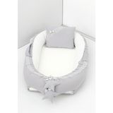 Umaybebek Babynest, Bebek Uyku Yatağı 0-2 Yaş - %100 Pamuk - Gri Krem - Gri - Krem - 60 x 90 cm