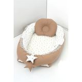 Umaybebek Babynest, Bebek Uyku Yatağı 0-2 Yaş - %100 Pamuk-Kahve