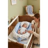 Umaybebek Babynest, Bebek Uyku Yatağı 0-2 Yaş - %100 Pamuk - Mavi Beyaz Yıldız