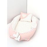 Umaybebek Babynest, Bebek Uyku Yatağı 0-2 Yaş - Pamuk Kumaş - Bebepembe - Bebek Pembesi - 60 x 90 cm