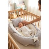 Umaybebek Babynest, Bebek Uyku Yatağı 0-2 Yaş - Pamuk Kumaş - Gri Krem