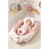 Umaybebek Babynest, Bebek Uyku Yatağı, Yatak - 0-2 Yaş - %100 Pamuk - Pudra Kelebek