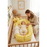 Umaybebek Babynest, Bebek Uyku Yatağı, Yatak - 0-2 Yaş - %100 Pamuk - Sarı Fırfırlı