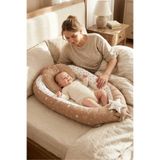 Umaybebek Babynest, Bebek Uyku Yatağı, Yatak - 0-2 Yaş - Pamuk Kumaş - Kahve Kedi Desen Yıldız