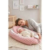 Umaybebek Babynest, Bebek Uyku Yatağı, Yatak - 0-2 Yaş - Pamuk Kumaş - Pudra Yıldız