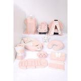 Umaybebek Babynest Puset Örtüsü Alt Açma Emzirme Yastığı Bel Destekli Ana Kucağı Bebek Arabası Minderi-Panço - Açık Pembe