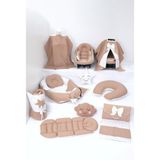 Umaybebek Babynest Puset Örtüsü Alt Açma Emzirme Yastığı Bel Destekli Ana Kucağı Bebek Arabası Minderi-Panço - Kahverengi