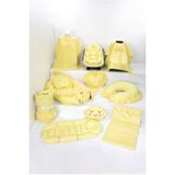 Umaybebek Babynest Puset Örtüsü Alt Açma Emzirme Yastığı Bel Destekli Ana Kucağı Bebek Arabası Minderi-Panço-Sarı Fırfırlı P