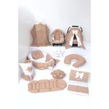 Umaybebek Babynest Puset Örtüsü Alt Açma Emzirme Yastığı Bel Destekli Ana Kucağı Bebek Arabası Minderi-Tutmalı-Kahve T