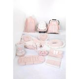 Umaybebek Babynest Puset Örtüsü Alt Açma Emzirme Yastığı Bel Destekli Ana Kucağı Bebek Arabası Minderi-Tutmalı-Prenses Fırfırlı T