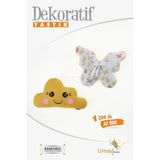 Umaybebek Bebek Çocuk Odası Dekoratif Yastık, Kelebek Yastık, Bulut Yastık, Dekor Yastık, Uyku Arkadaşı - Hardal