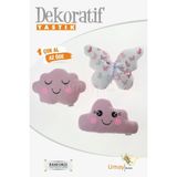 Umaybebek Bebek Çocuk Odası Dekoratif Yastık, Kelebek Yastık, Bulut Yastık, Dekor Yastık, Uyku Arkadaşı - Pudra Kelebek