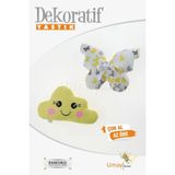 Umaybebek Bebek Çocuk Odası Dekoratif Yastık, Kelebek Yastık, Bulut Yastık, Dekor Yastık, Uyku Arkadaşı - Sarı