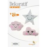 Umaybebek Bebek Çocuk Odası Dekoratif Yastık, Yıldız Yastık, Bulut Yastık, Dekor Yastık, Uyku Arkadaşı - Bebepembe Yıldız