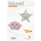 Umaybebek Bebek Çocuk Odası Dekoratif Yastık, Yıldız Yastık, Bulut Yastık, Dekor Yastık, Uyku Arkadaşı - Bebepembe