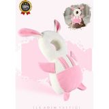 Umaybebek Bebek Kafa Koruma Yastığı, Ilk Adım Yastığı, Koruyucu Yastık - 1 - 2,5 Yaş - Beyaz - Pembe