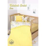 Umaybebek Bebek Nevresim Takımı, Çarşaf - %100 Pamuk-Sarı Kelebek