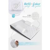 Umaybebek Bebek Reflü Yatağı, Fermuarlı, Yıkanabilir Kılıf, Yatak, %100 Pamuk Kumaş + Çukur Baş Yastık