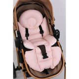 Umaybebek Ortopedik Bel Destekli Bebek Arabası Minderi, Pamuk Kumaş - Orijinal Ürün - Açık Pembe