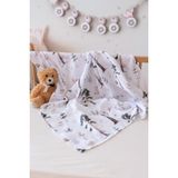 Umaygroup % 100 Pamuk Elit Müslin - Dijital Baskı Çift Katlı Bebek Battaniye April Rabbit