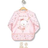 UmBaby Balerin Ayı Sıvı Geçirmez Bebek Mama Önlüğü 6-24 Ay | Blw Beslenme ve Etkinlik Önlüğü - Pembe - Standart