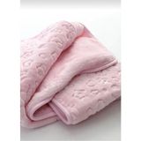 UmBaby Kalın Kabartmalı Peluş Bebek Battaniyesi 100X120 cm Golden Embos - Pembe - 100 x 120 cm